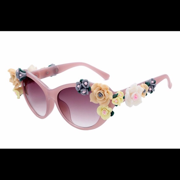 NEW Pink Floral Sunglasses - Picture 5 of 5